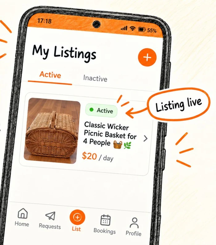 My Listings showing the new listing as Active